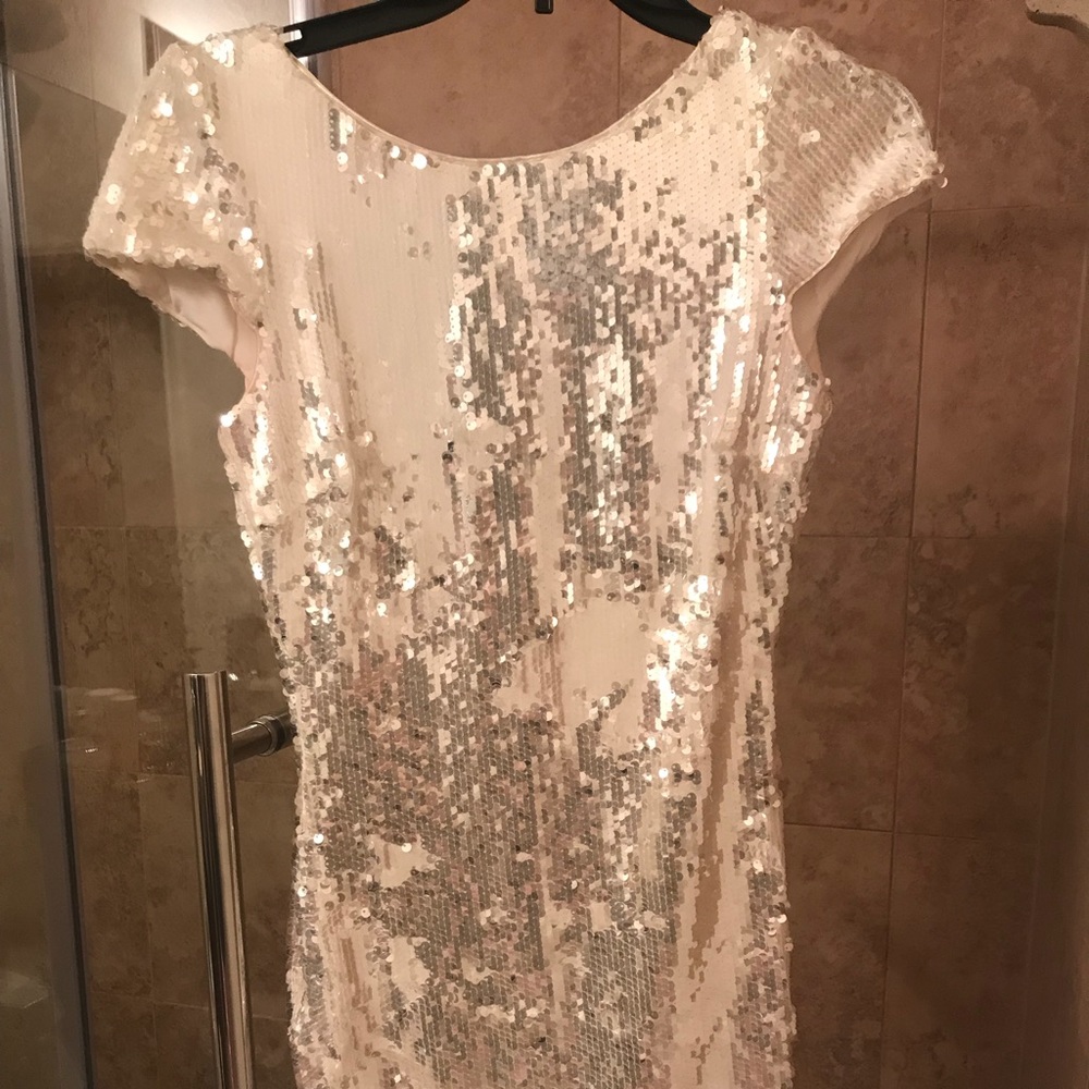 White Sequins Women’s Dress